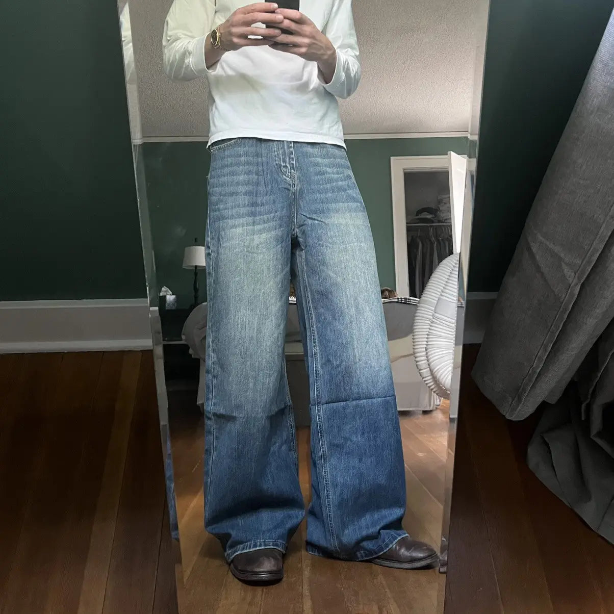 Sailor Blue Wide-Leg Denim Pant