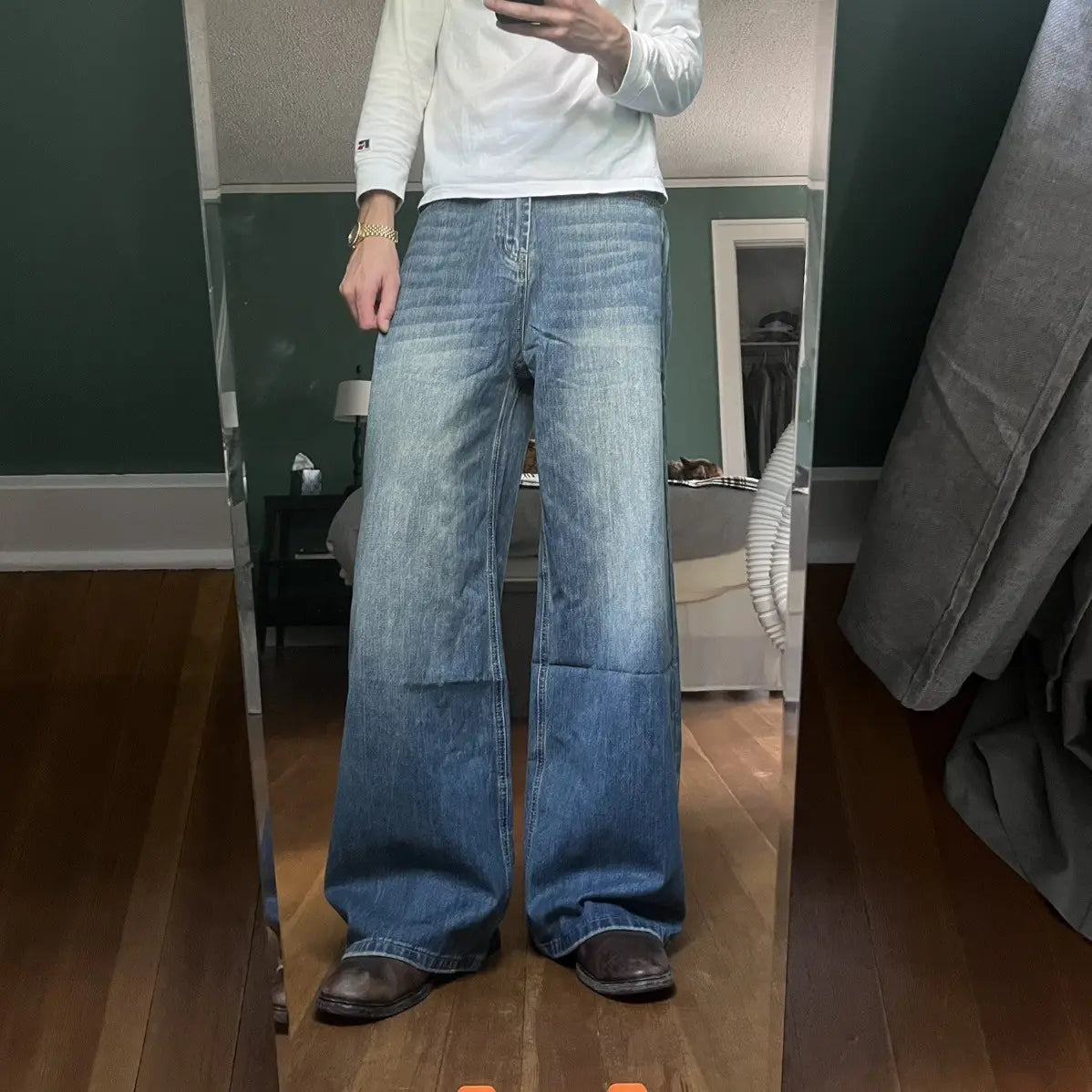 Sailor Blue Wide-Leg Denim Pant